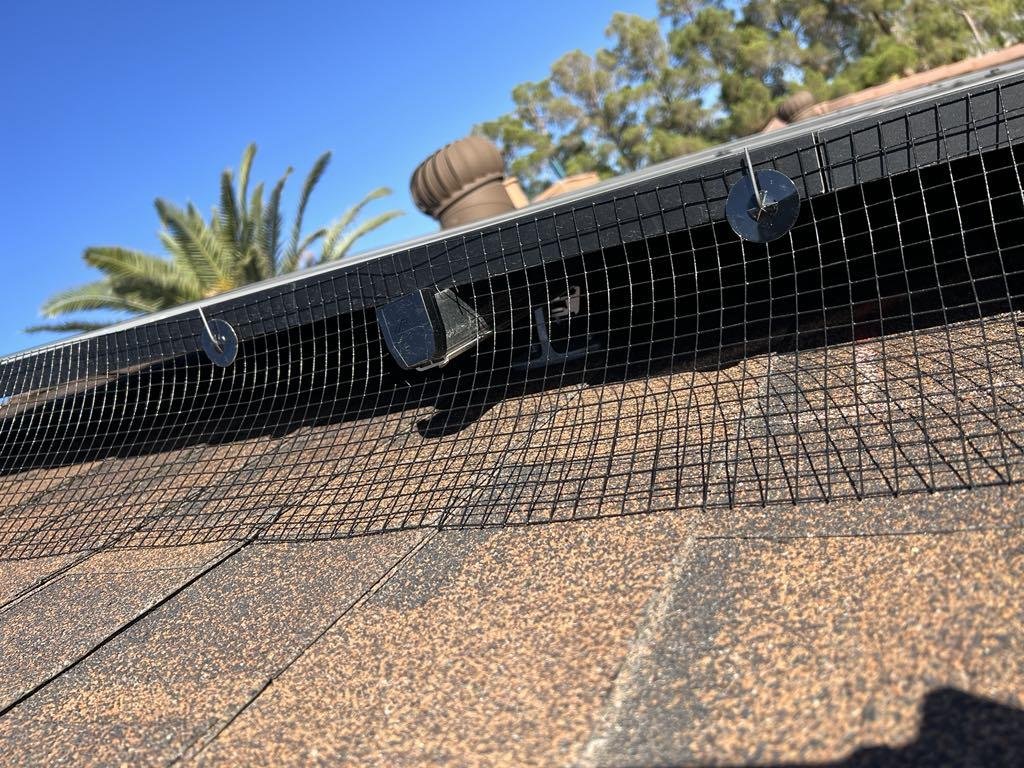 Bird deterrent netting for under solar panels