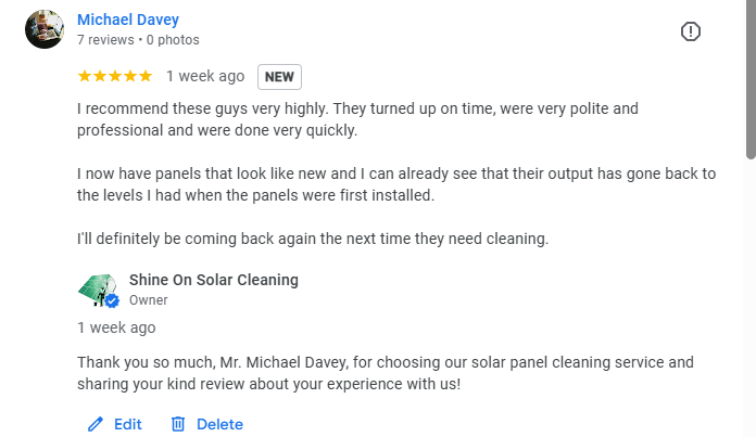 Customer review